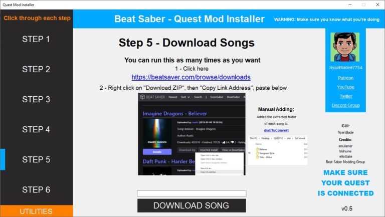 beat saber mod installer july