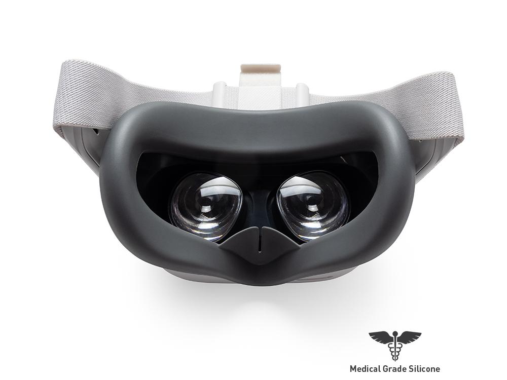 Noir Coussin de rechange pour le visage AMVR VR VR Anti-saleté Résistante à la transpiration Housse de protection en silicone pour casque Oculus Quest 2 Étanche 